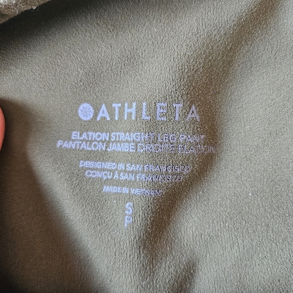 VGUC Athleta Elation Straight Leg Pants Olive Green Small - Picture 9 of 15